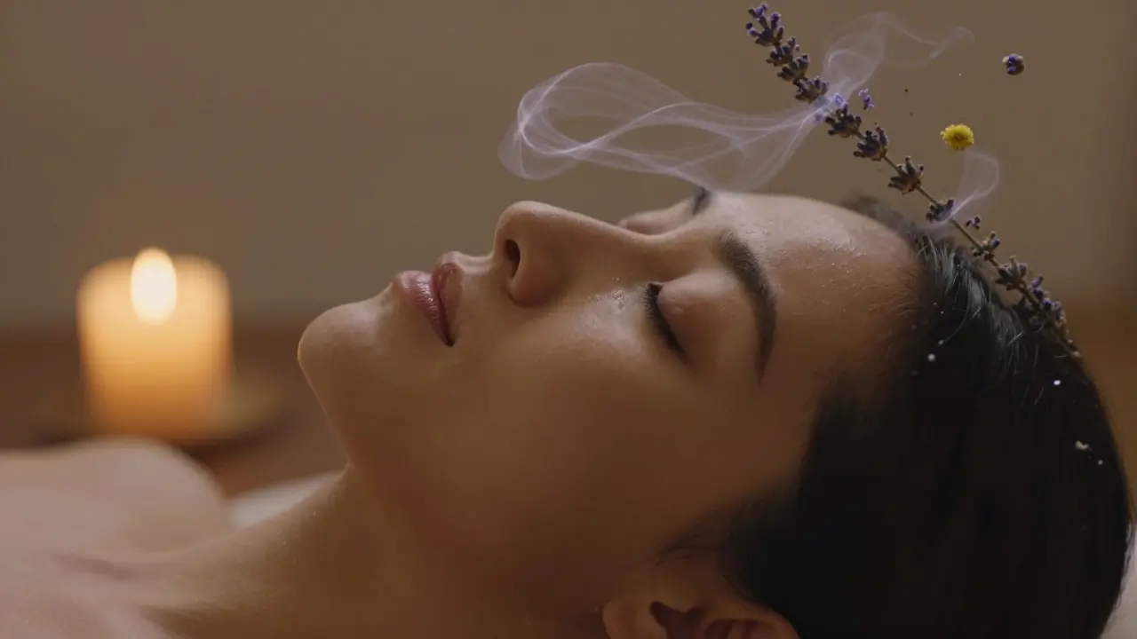 Relaxovaná matka s levandulí a heřmánkem pro psychickou rovnováhu